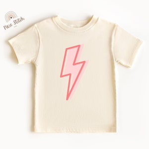 Pink Lightning Toddler T Shirt | Cute Toddler TShirt | Bold Lightning Bolt Toddler Shirt | Toddler Gift or Baby Gift | Toddler Graphic Shirt