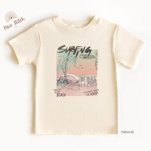 Retro Surfing Toddler T-Shirt, Beach Vibes Summer Shirt for Kids and Toddlers, Cool Vintage Ocean and Beach Design, Great Gift for Toddler