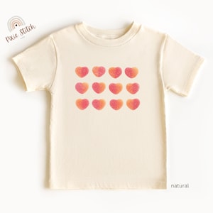 Gummy Hearts Toddler T-Shirt, Peach Gummies Shirt for Kids and Toddlers, Cute Candy Tee, Sweet Baby and Toddler TShirt, Gift for Toddler