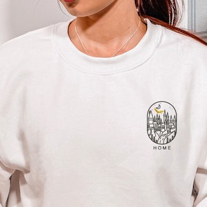 Harry Potter inspired embroidered design sweater hoody - hogwarts design