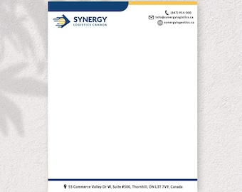 Diseño de membrete personalizado: membrete profesional para empresas (no descarga instantánea)