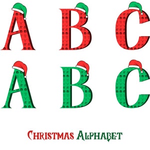 2 Alfabeto de garabato de Navidad completo, Archivos PNG de letras de garabato, Conjunto de garabatos del alfabeto de Navidad PNG, Fuente de sublimación de Santa