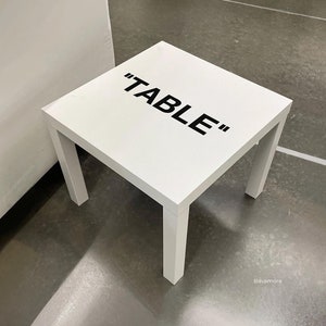 Off-White Inspired Coffee Table | Hype Decor Table | Cool Bedside Table | Hypebeast, Gifts, Stussy, Cactus Jack | UK Seller & Intl. Shipping