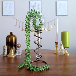 Vintage Metal and Glass Vase
