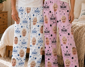 Personalized Best Dad Ever Pajama Pants: Custom Face Pajama Trousers, Mother's Day Gift