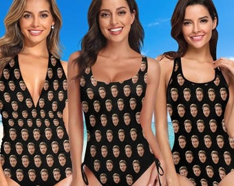 Personalisiertes Gesicht Badeanzug: Benutzerdefinierte Foto Bikini, Bachelorette Geschenk