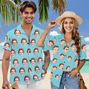 Custom Face Hawaiian Shirt: Personalized Photo Button-Down Shirt