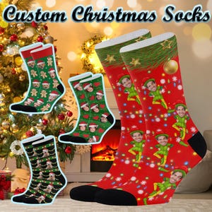 Custom Face Christmas Socks: Personalized Photo Socks Gift