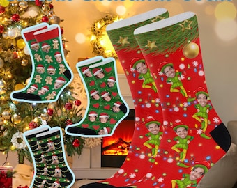 Custom Face Christmas Socks: Personalized Photo Socks Gift