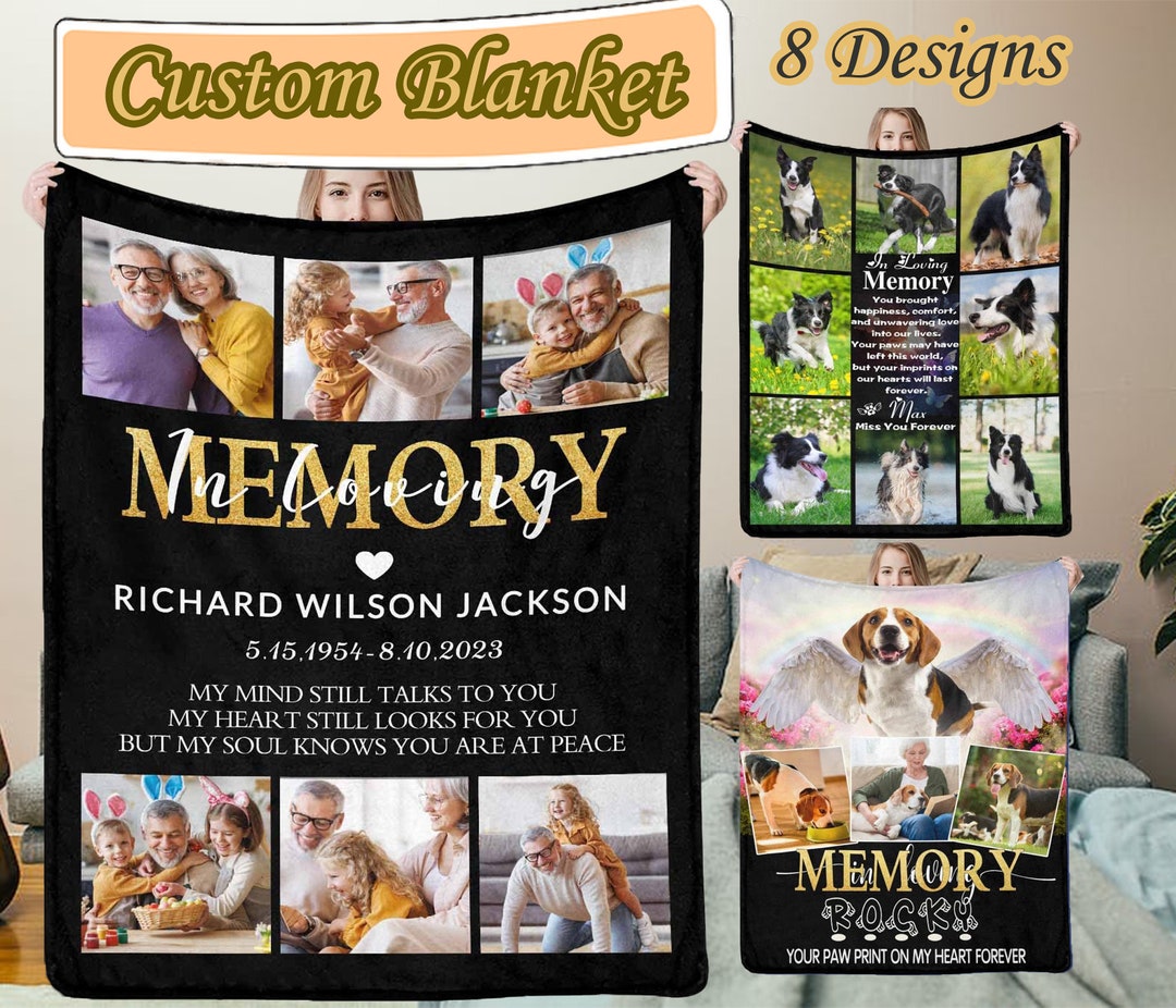 Personalized Memory Blanket Custom Blanket With Photo and Etsy