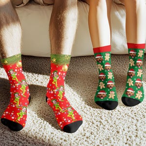 Custom Face Christmas Socks: Personalized Photo Socks Gift