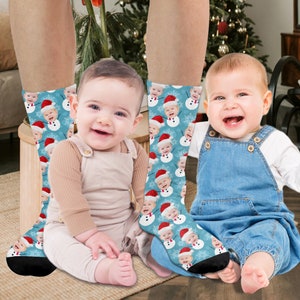 Custom Christmas Face Socks: Personalized Photo Gift
