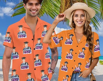 Personalized Photo Graduation Hawaiian Shirt: Custom 2026 Senior Gift