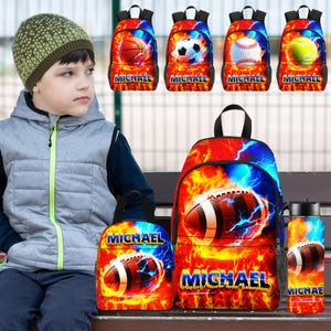 Personalized Sports Backpack for Boys: Rugby, Basketball, Baseball