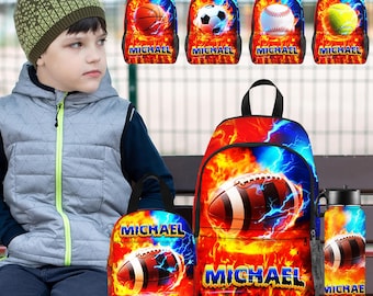 Personalized Sports Backpack for Boys: Rugby, Basketball, Baseball