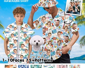 Custom Face Hawaiian Shirt: Personalized Photo Vacation Shirt, Father's Day Gift