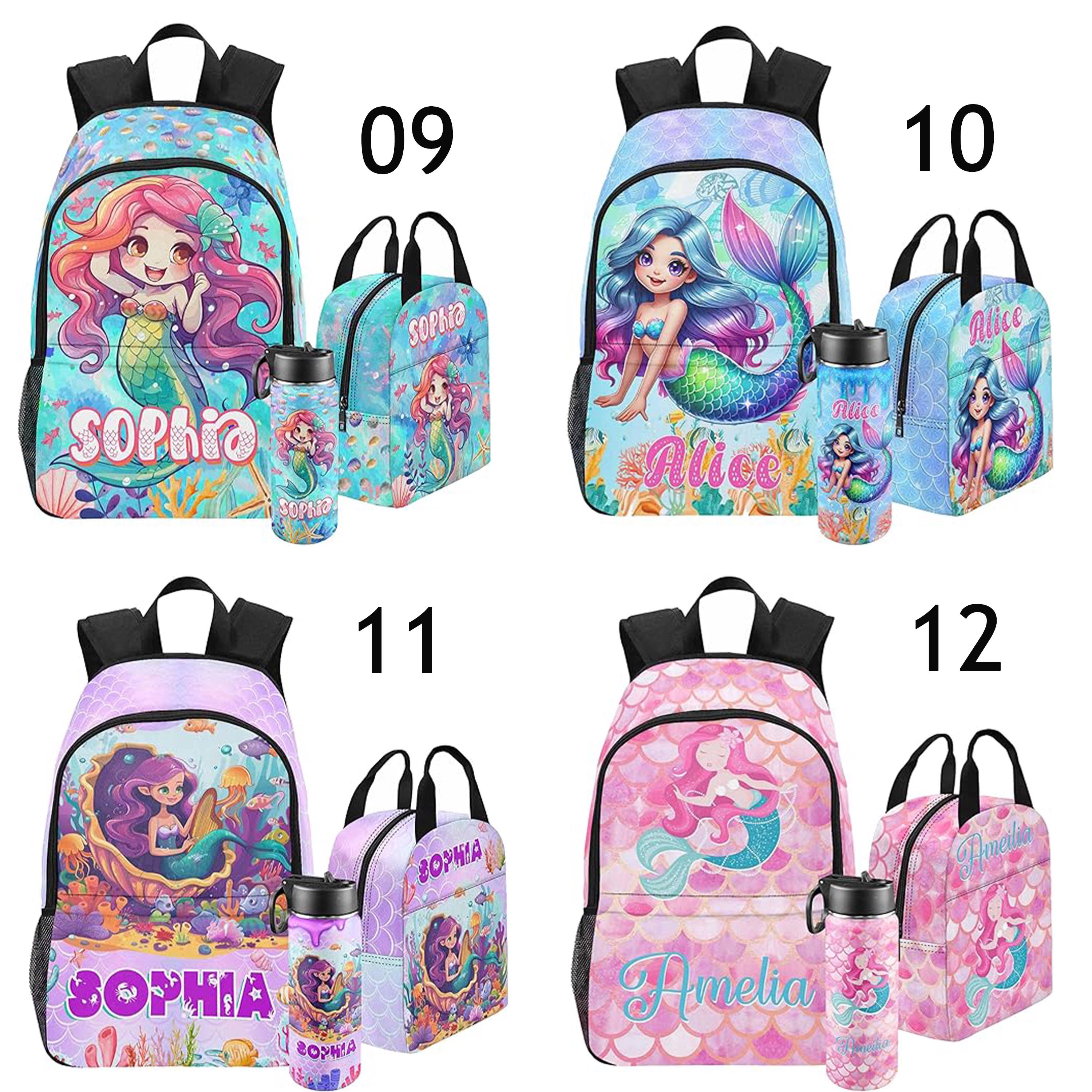 Custom Afro Black Girl Backpack,School Backpack for Elementary Girls with Name,Bookbag with Lunch Box Set，Back to School Gift for Girls