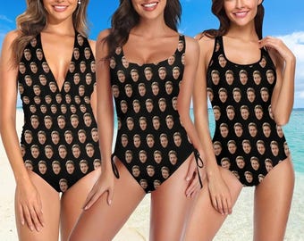 Personalized Face Swimsuit: Custom Photo Bikini, Bachelorette Gift, Mother's Day Gift