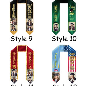 Personalized Graduation Stole: Custom Photo & Text, Class of 2025 - Etsy