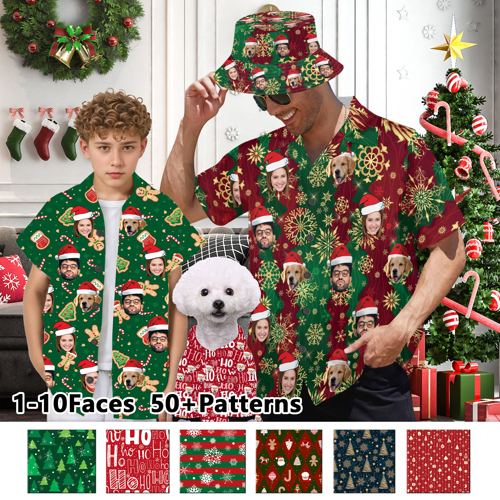 Santa Claus Christmas Aloha Hawaiian Shirt For Men Women - Clothing