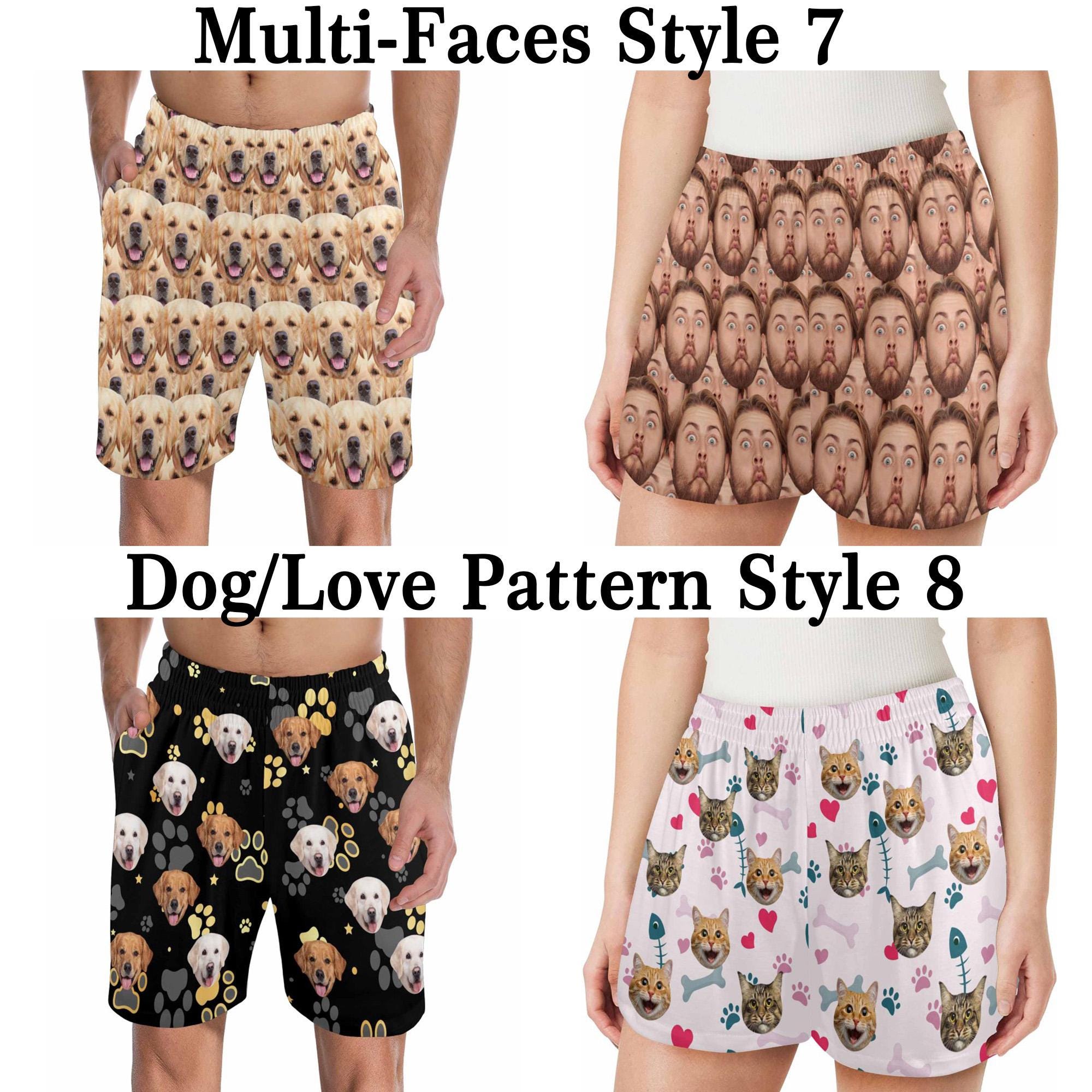 Custom Face Pajama Shorts,Personalized Pajama Trousers for MenWomen,Custom Pet Picture Couple Pajama Pants,Father's Day Pants,Birthday Gift