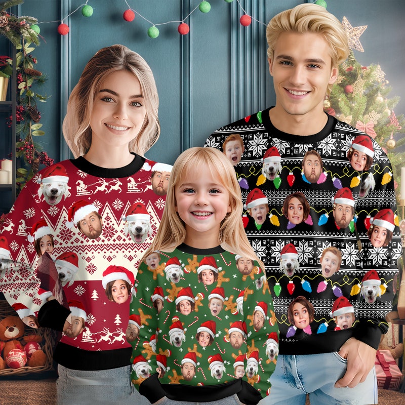 Weihnachtspullover Baby & Kinder - Winter Warm Mit 3D Weihnachtsmotiven