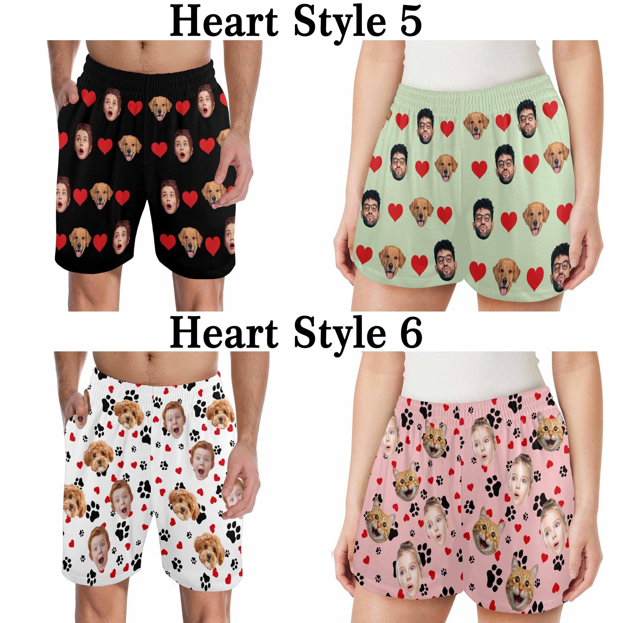 Custom Face Pajama Shorts,Personalized Pajama Trousers for MenWomen,Custom Pet Picture Couple Pajama Pants,Father's Day Pants,Birthday Gift