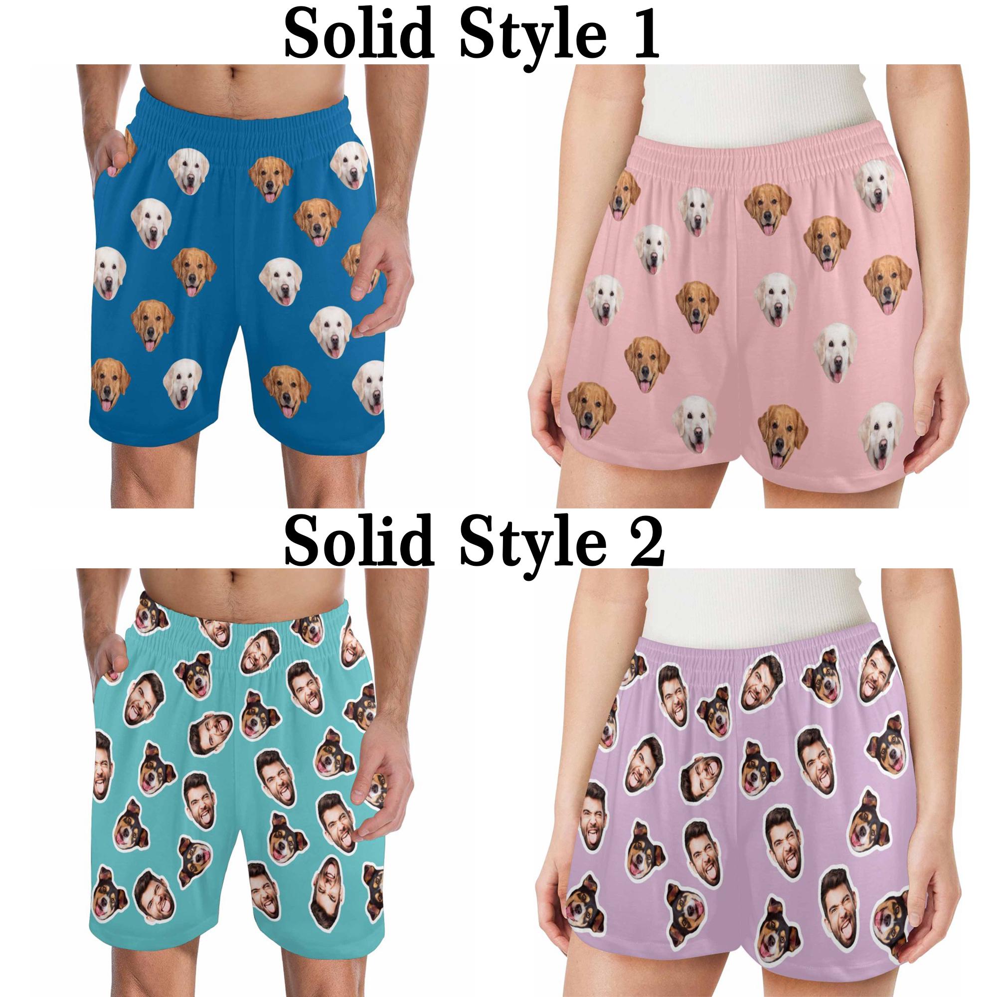 Custom Face Pajama Shorts,Personalized Pajama Trousers for MenWomen,Custom Pet Picture Couple Pajama Pants,Father's Day Pants,Birthday Gift
