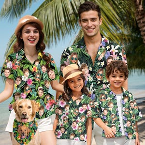Custom Face Hawaiian Shirt: Personalized Photo Button-Down Shirt