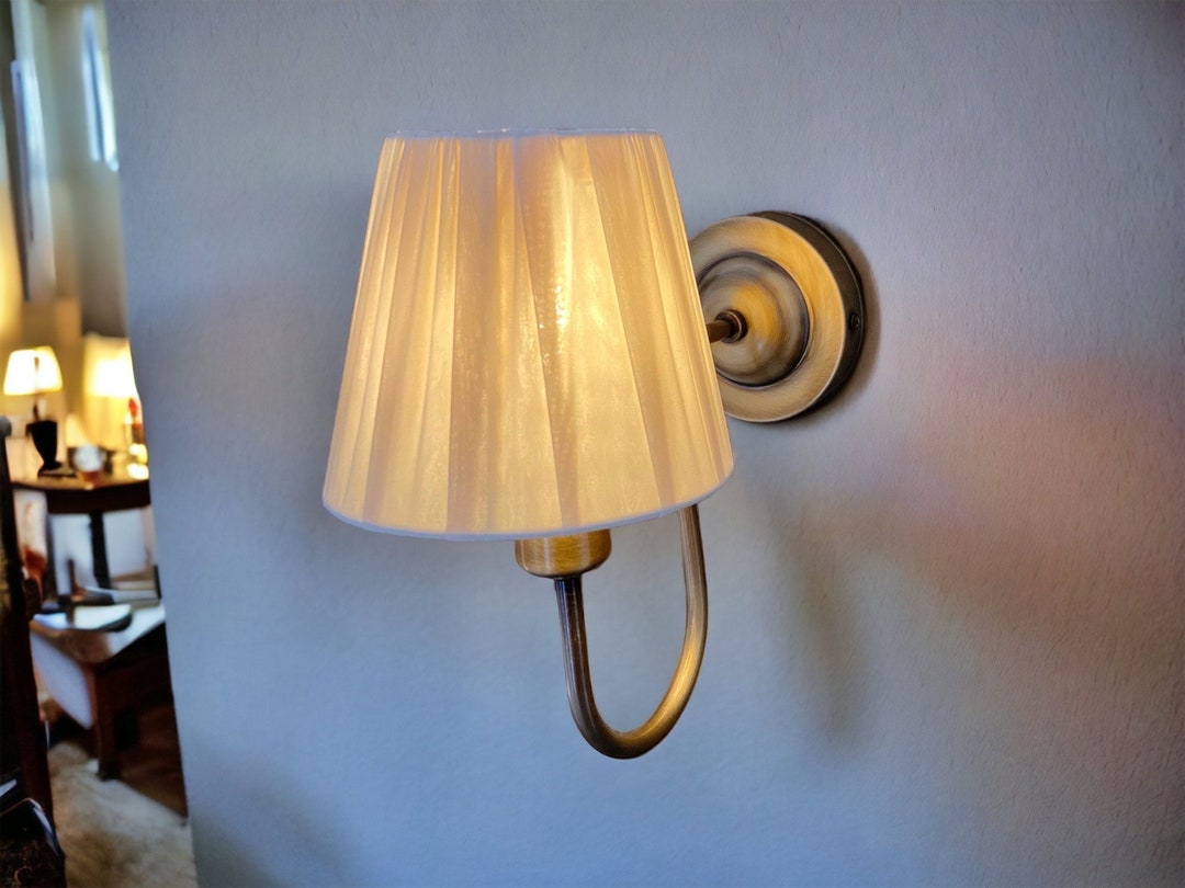 Minimalist Sconce Fabric Wall Sconce Mid Centruy Light Etsy