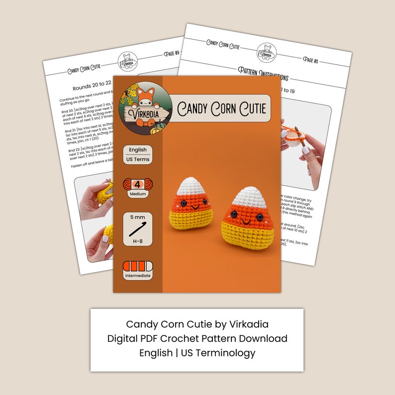 Candy Corn Cutie | Crochet Pattern | Digital PDF Download | Amigurumi ...