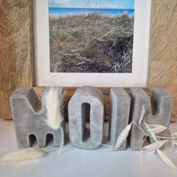 Concrete letters, A-Z, names, concrete decoration