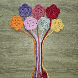 Lesezeichen Muster Blume, Lesezeichen Muster, Blume Lesezeichen, Handgemachte Blume Lesezeichen, Häkeln Lesezeichen, gehäkelte Blume Lesezeichen