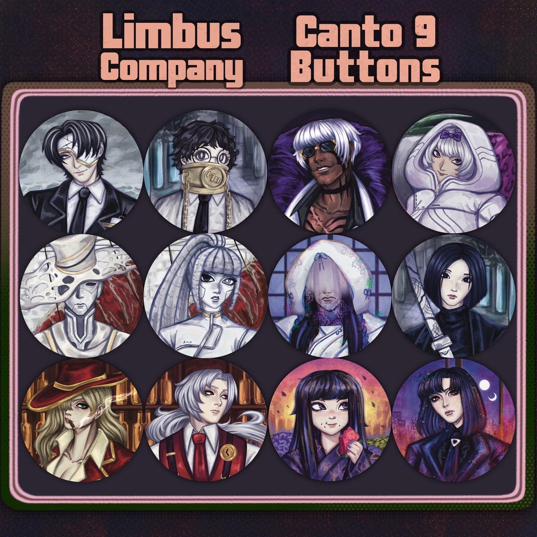 Limbus Button Limbus Company Canto 9 Buttons - Etsy