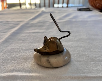 Vintage brass ring holder or receipt holder