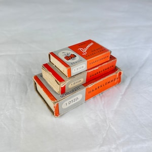 Vintage German Hairpin Boxes: Set of 3 with Graphics