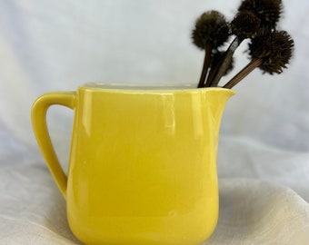 Vintage yellow retro modern pitcher. Shipping included