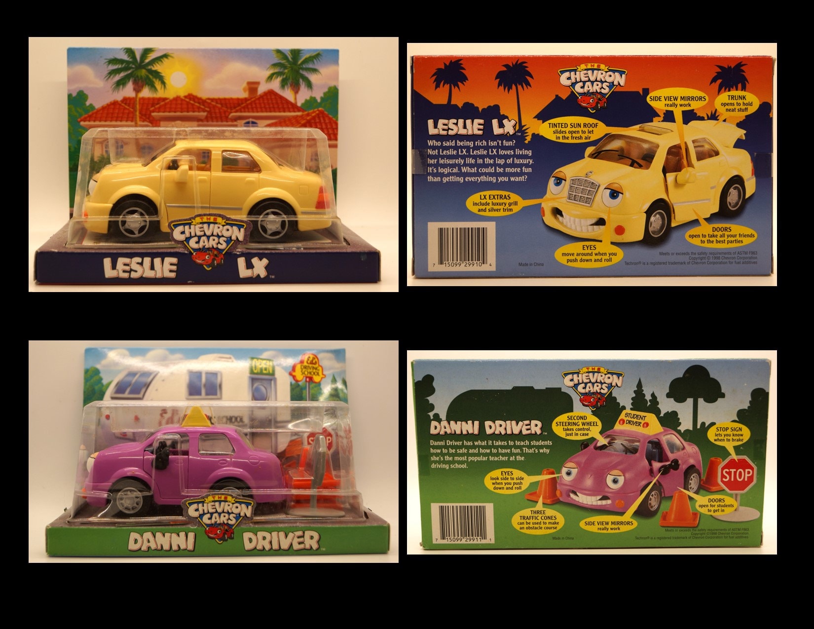Vintage Chevron Cars Collection of 19 Cars + Carrying Case