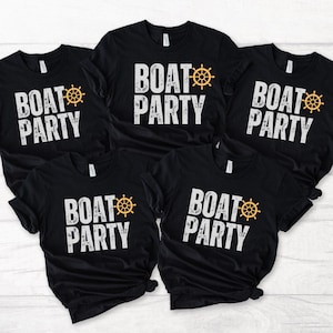 Boat Party Unisex Tee, Summer T-Shirt, Nautical Shirt, Vacation Wear, Party Outfit, Coastal Style