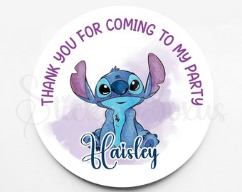 Stitch birthday Birthday Stickers | Personalized Stitch Stickers | Custom Stickers | Stickers For Every Occasion | Favor Stickers