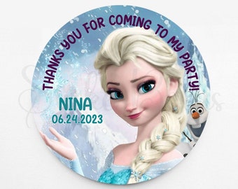 Frozen Birthday Stickers | Personalized Ellsa Stickers | Custom Stickers | Stickers For Every Occasion | Goody Bag Stickers