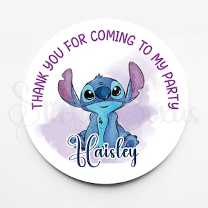 Stitch birthday Birthday Stickers | Personalized Stitch Stickers | Custom Stickers | Stickers For Every Occasion | Favor Stickers