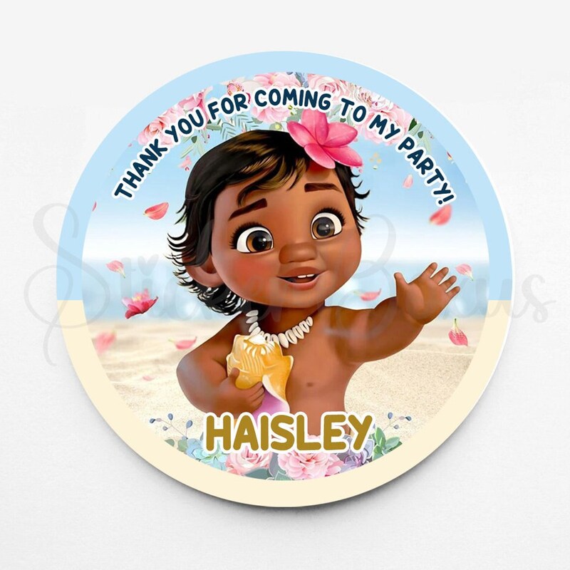 Baby Moana Custom Stickers - Etsy