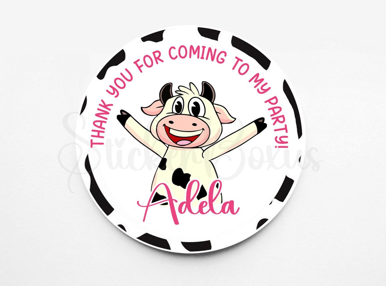 Pegatinas de cumpleaños de Vaca Lola  Pegatinas personalizadas  Pegatinas  personalizadas  Pegatinas para cada ocasión  Pegatinas de favor - Etsy  España