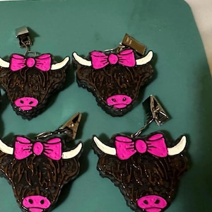 Cow | Cow Vent Clips | Highland Cow | Highland Cow Vent Clips | Vent Clips