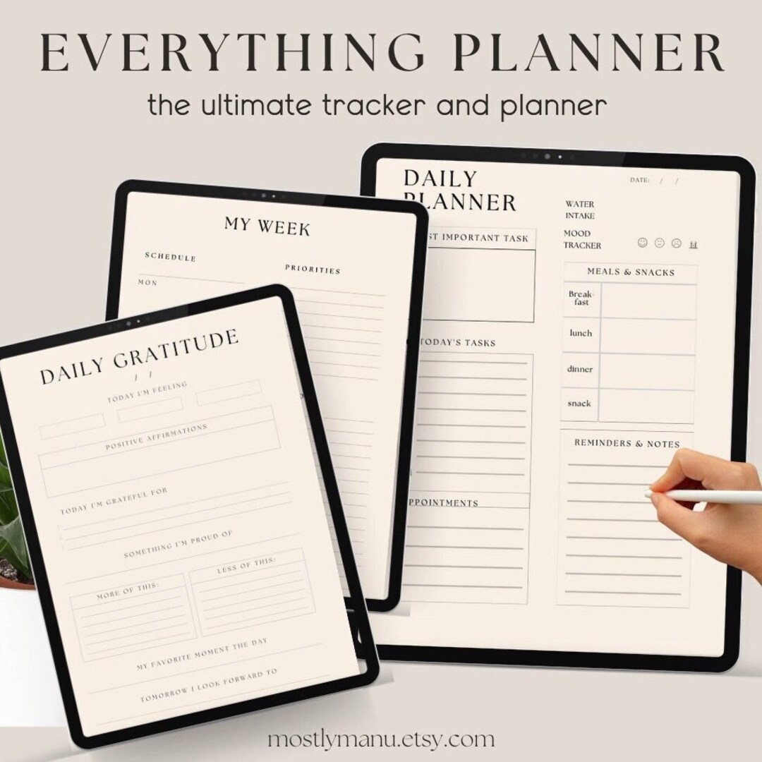 Digital Planner Goodnotes Planner ADHD Planner Habit Tracker Etsy