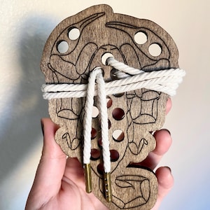 Scorpion Wooden Lacing Toy for Toddlers Montessori Hand Work Activity Idea Scorpion Stocking Stuffer for Boy Scorpion Toy Sewing Travel Game