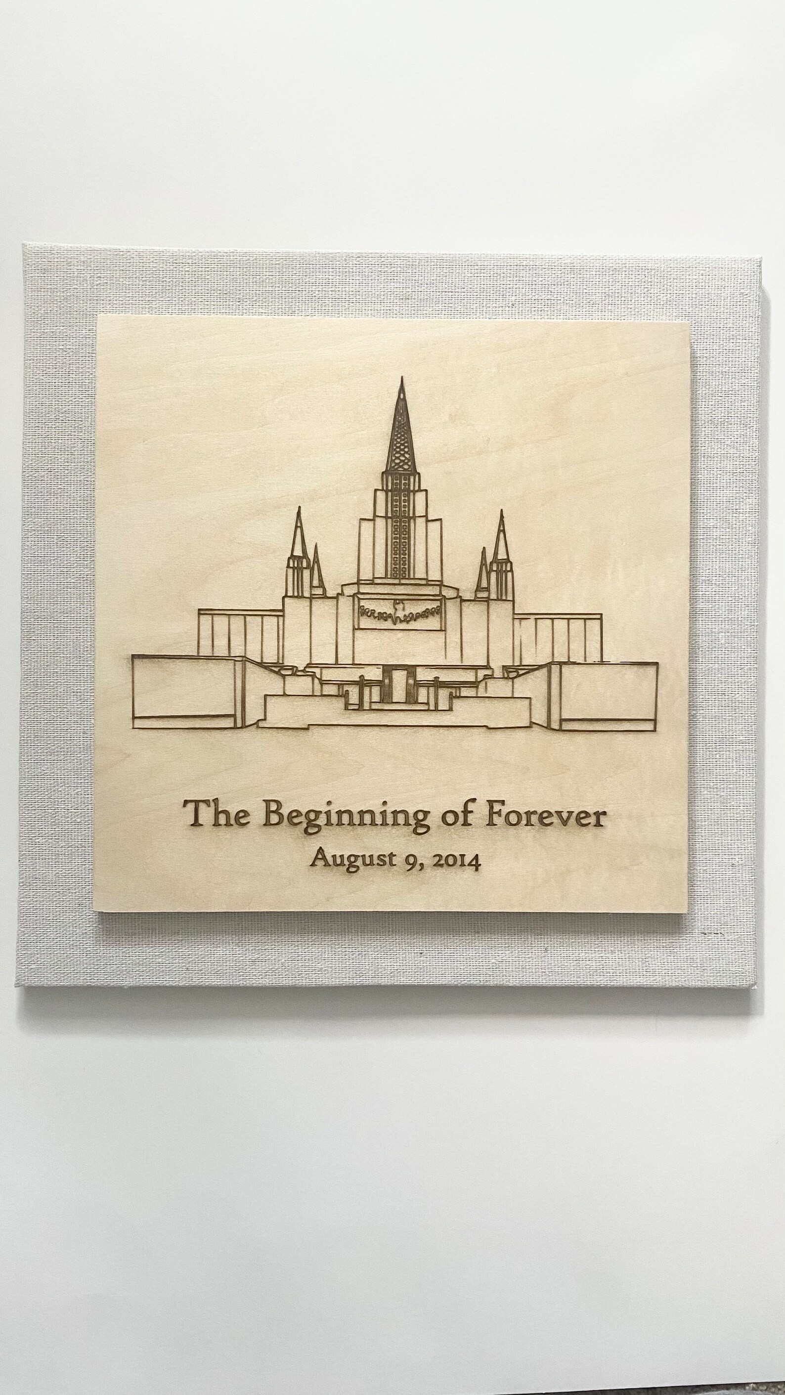 Custom Temple Engraved Wedding Gift LDS Wedding Temple Picture Wood ...
