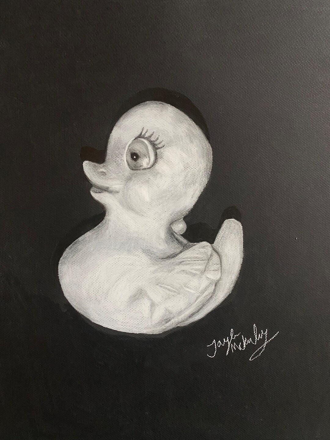 Handmade Rubber Duck Charcoal Drawing - Etsy