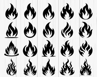 Fire Flame SVG, Fire svg, Fire Flame Cricut, Fire shape, Laser cut file, Flame Svg Bundle, Silhouette, Fire Clipart, Eps, Png, Dxf, Pdf, Jpg